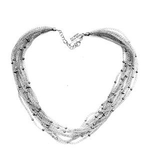 NWT Italian Gold Mesh Bead Necklace.